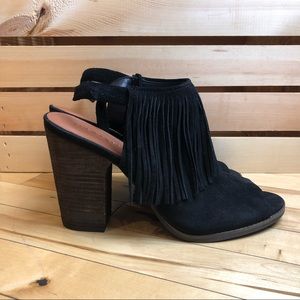 LUCKY BRAND PEEP TOE ANKLE BOOTIES - SIZE 9.5